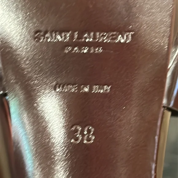 💜❤️ Saint Laurent YSL Patent Leather Tribute Heels💜❤️RARE HTF COLOR•VVEUC $1495 - Picture 6 of 13